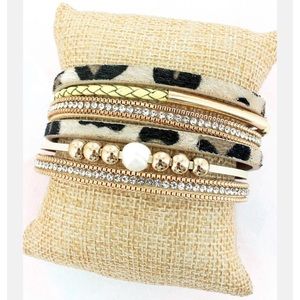 NEW Laguna Leopard Multi-Strand Magnetic Bracelet